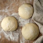 fresh raw pizza dough